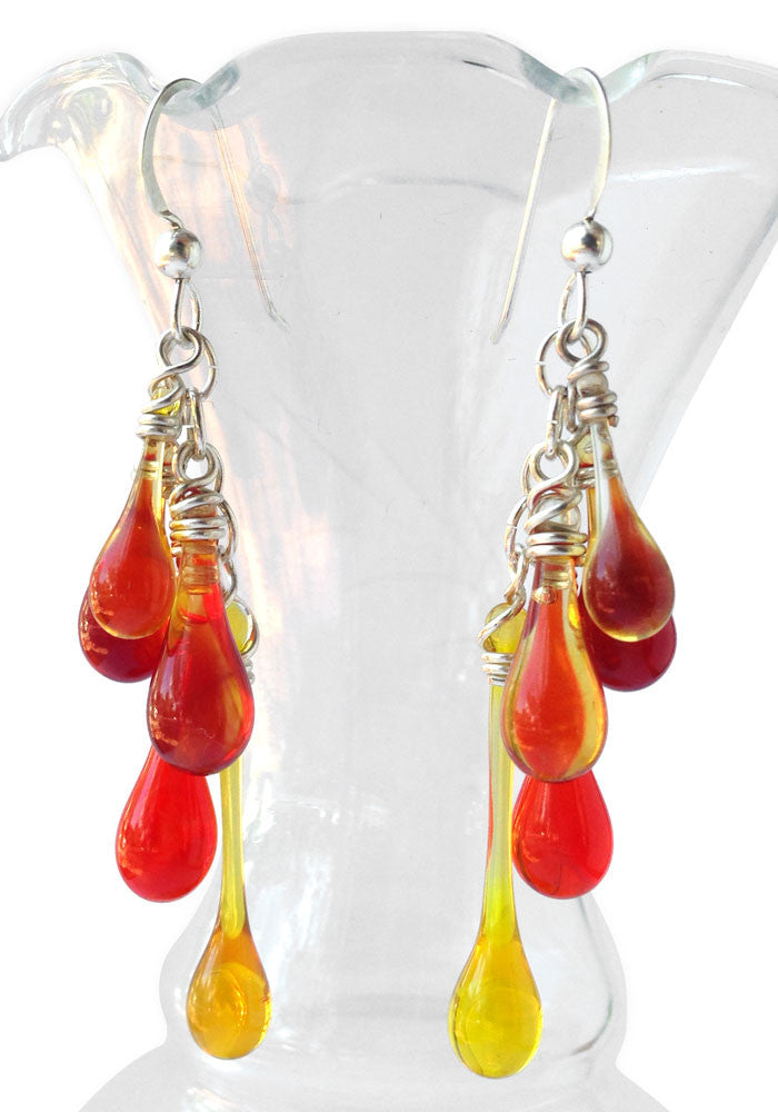 Firelight Cascade Earrings - Sundrop Jewelry