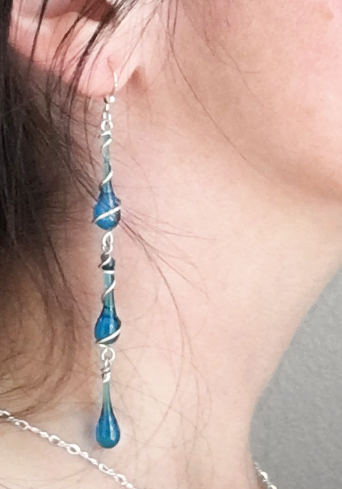 Calypso Earrings - glass Earrings by Sundrop Jewelry