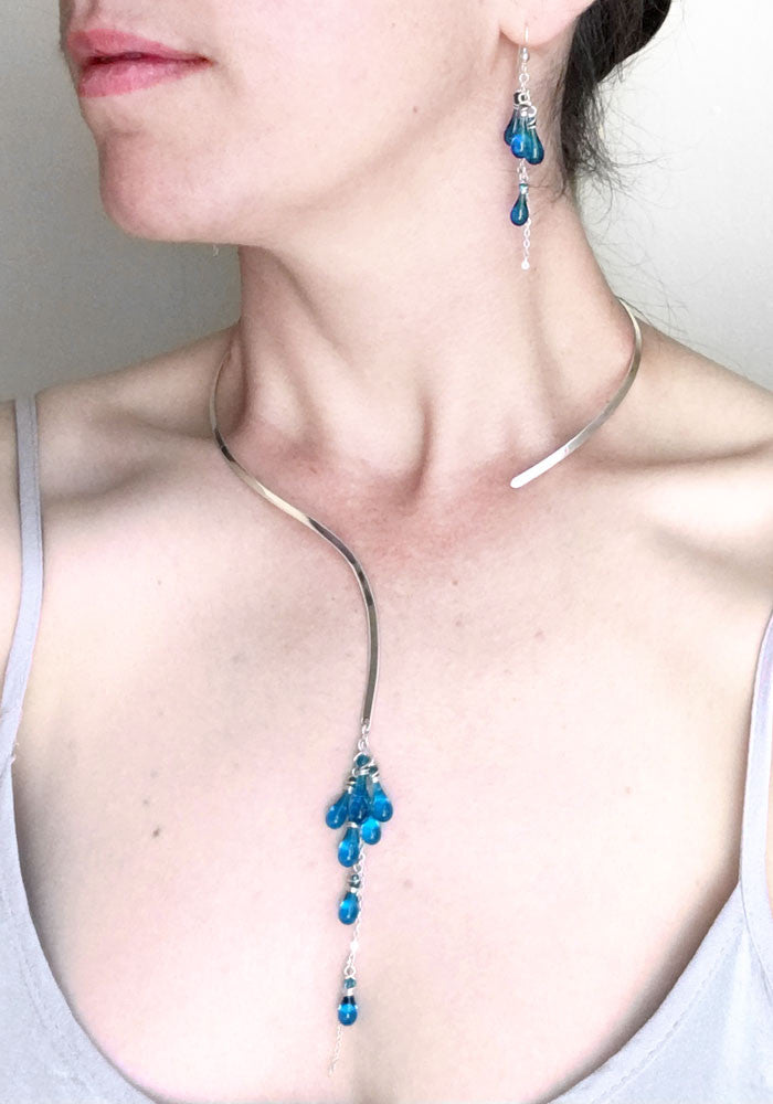 Collina Earrings - glass Earrings by Sundrop Jewelry