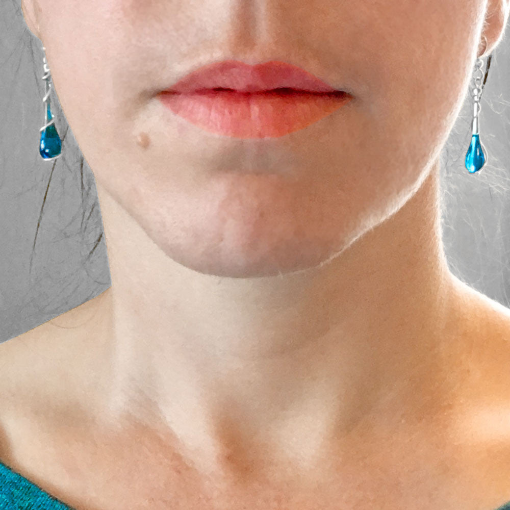 Fiddlehead Lyra Earrings - glass Jewelry by Sundrop Jewelry