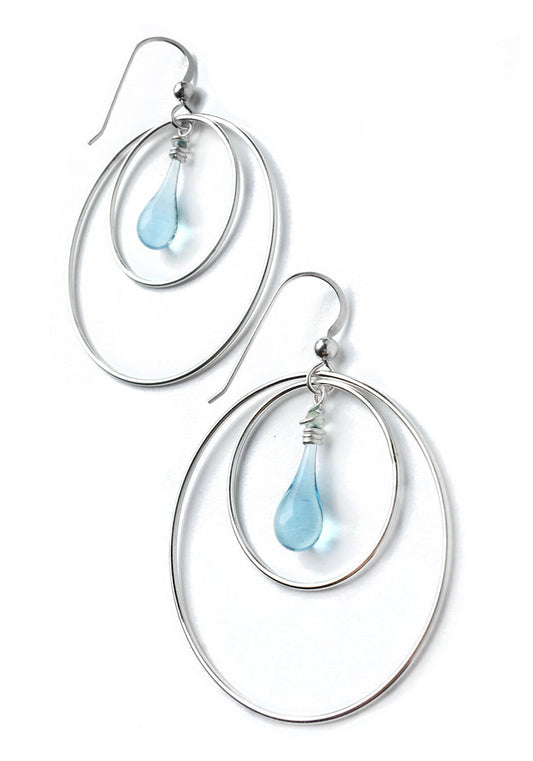 Eclipse Earrings, large - glass Earrings by Sundrop Jewelry