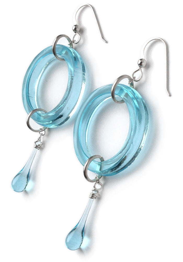 Meteor Earrings - glass Earrings by Sundrop Jewelry